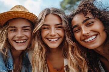 Obraz premium Group of friends having fun at a party