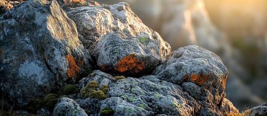 Golden Hour Rocks: A Serene Mountaintop Scene