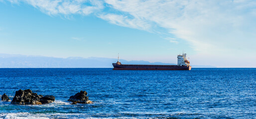 big oil, liquified gas or chemical tanker. Tanker ship logistic and transportation business oil and gas industry