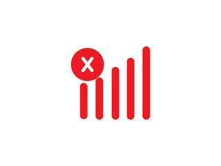 Signal error icon and illustration design used in different graphic resources 