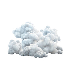 3D Cloud Weather Isolated on Transparent Background