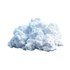 3D Cloud Weather Isolated on Transparent Background