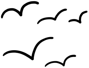 Naklejka premium This is a hand-drawn illustration of a seagull.