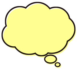 シンプルな吹き出し　気持ち　イラスト素材　青