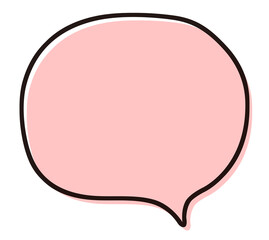 Fototapeta premium シンプルな吹き出し イラスト素材 赤