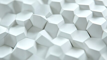 Abstract white hexagonal texture background, design element