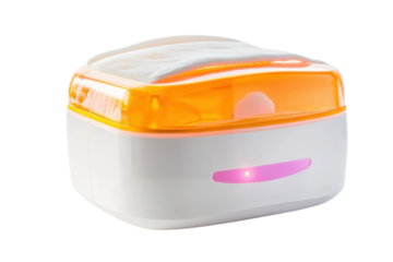Innovative portable device for relaxing warm spa treatment at home, enhancing self-care experience isolated on transparent background