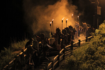Fiery Parade of Enma: Noboribetsu Jigoku Matsuri, Hokkaido, Japan