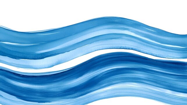Serene abstract image featuring a flowing wavy pattern of blue and white tones creating a calming fluid design