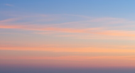 Pastel Sky at Dusk with Gradient Color and Light Clouds