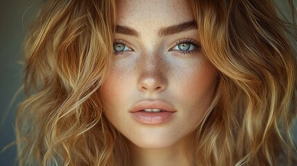 Fototapeta premium female model face in style 
