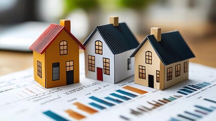 A house model placed on a table representing real estate investment planning and strategy development