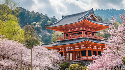 Fototapeta premium 和風な建築物