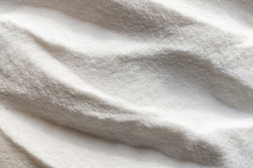 Pile of baking soda on white background
