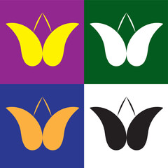 Unique butterfly Vector logo design