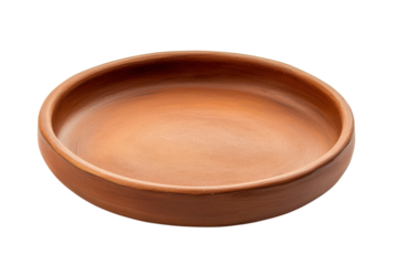 Simple yet elegant handcrafted clay dish perfect for serving food or decorating your home isolated on transparent background