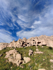 beautiful mountain scenery in the city Cappadocia in Turkey