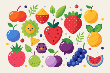 seamless pattern with berries
