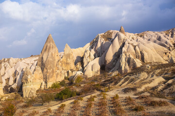 beautiful mountain scenery in the city Cappadocia in Turkey