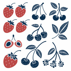 seamless pattern with berries