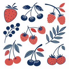 seamless pattern with berries