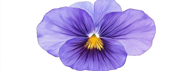 Obraz premium Pansy flower illustration set in watercolor 