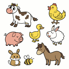 farm animals set