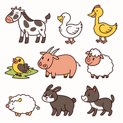 farm animals set