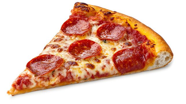 A slice of pepperoni pizza