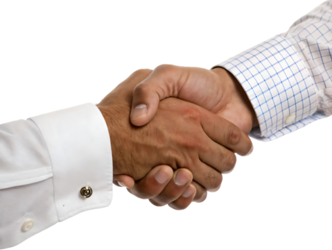 Business Handshake Agreement,isolated on white background