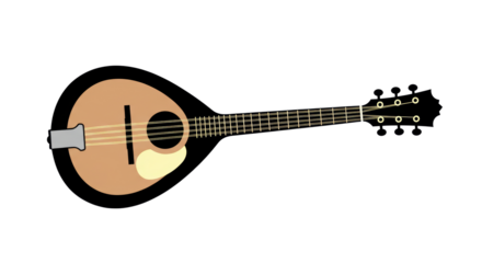 Isolated Cartoon Mandolin