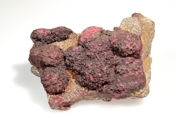 Mineral Cinnabar, Red crystaline mass, Almaden, Ciudad Real, Spa