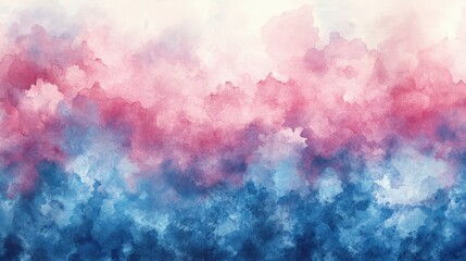 Obraz premium Watercolor wash background in blue and pink abstract art digital design soft aesthetic vibrant colors