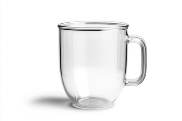 A sleek, transparent mug waits on a clean surface, ready for a warm beverage at any time isolated on transparent background