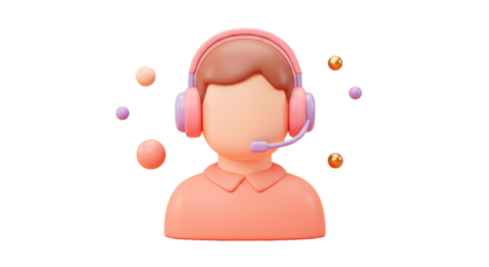 Isolated Customer Support Representative with Headset