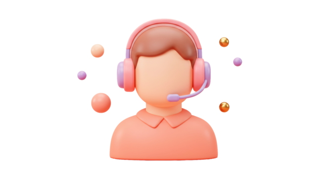 Isolated Customer Support Representative with Headset