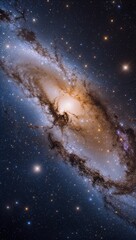 An otherworldly galaxy, pulsating with dazzling cyan and magenta tones, brimming with enigmatic, ethereal orbs of energy. This stunning image captures the essence of a celestial masterpiece, 