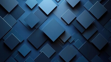Abstract background of overlapping dark blue squares.