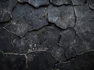 Obraz premium Dark Grey Cracked Surface Texture Background
