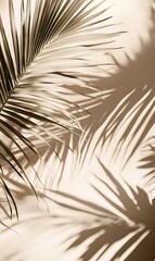 Obraz premium a shadow of a palm tre