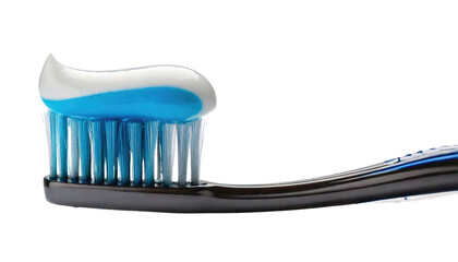 Toothbrush with toothpaste isolated on Transparent Background PNG
