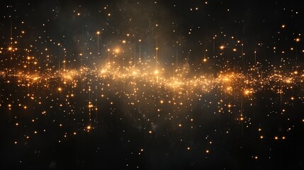 Fototapeta premium A scatter chart displayed as stars connected by glowing constellations