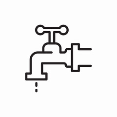 water tap icon vector sign
