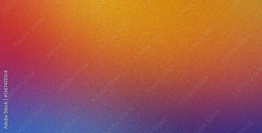 Poster soft gradient effect in purple yellow cyan tones with noise grainy, blur, dynamic style