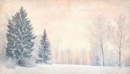 Fototapeta premium Winter Sunrise in a Snow Covered Forest