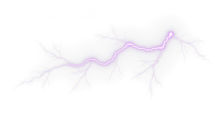 Purple and Pink lightning bolt, Lightning, electric lightning bolt strike, lightning bolt strike set. Thunderstorm or light effect on PNG and White Background