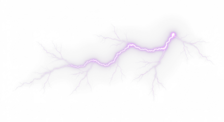 Purple and Pink lightning bolt, Lightning, electric lightning bolt strike, lightning bolt strike set. Thunderstorm or light effect on PNG and White Background