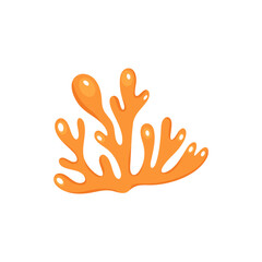 Naklejka premium Stylized orange coral illustration, ideal for underwater themed