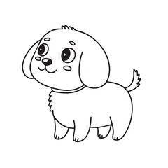 Cute little puppy in doodle style