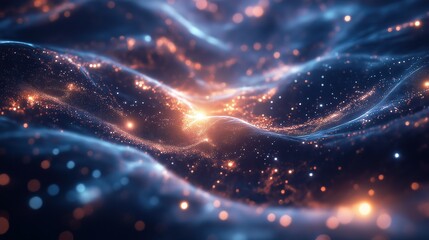 Obraz premium Cosmic filaments stretch across a starry expanse, embodying the vast scale of the universe.